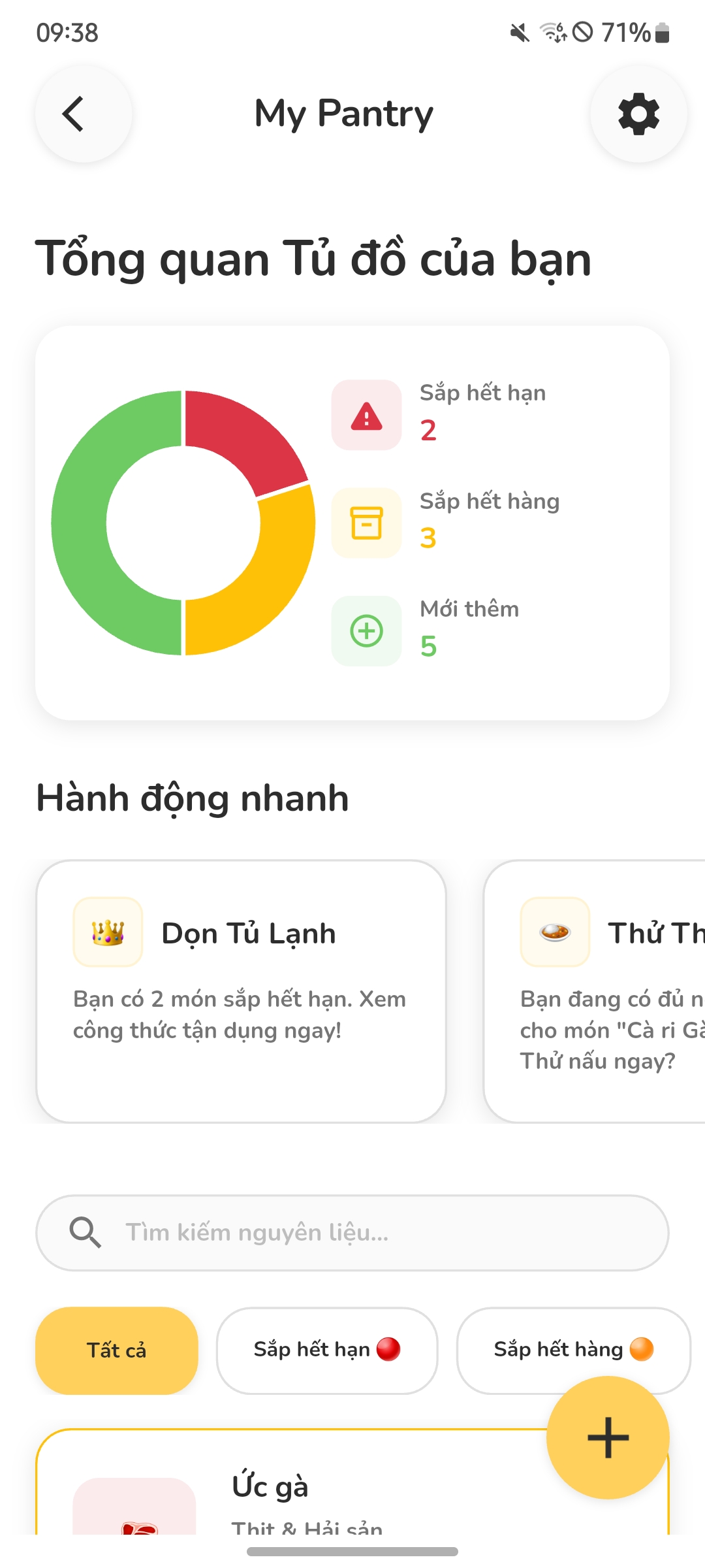 BanaChef AI - My Pantry Interface